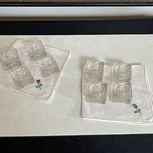 Six Antiquarian Pressed Glass Salt Cellars for Individual Use